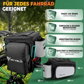 MIVELO Gepäckträgertasche schwarz