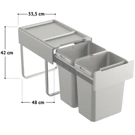 Svita Einbaumülleimer 40 l Grau