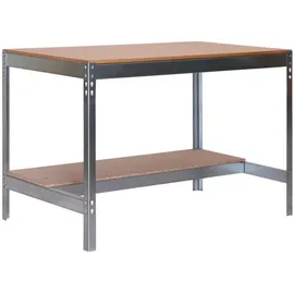 Proregal Werkbank, Silber, Holz, 150x84x76 cm, Freizeit, Heimwerken, Werkstatt, Werkbänke