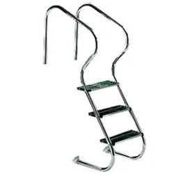 Schwimmbadtreppe Deluxe V4A - kurze Bauweise 3-stufig