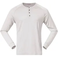 Bergans Herren Lysebu Wool Henley Longsleeve (Größe XL, weiss)