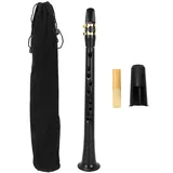 Mini Saxophon Set Bb für Anfänger und Musiker Tragbar mit Aufbewahrungstasche Rohrblatt zum Üben Instrument