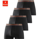 H.I.S. Boxershorts unifarben schwarz S 4er Pack