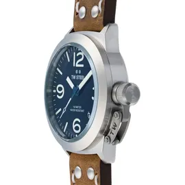TW STEEL TW-Steel CS102 Canteen Herrenuhr 45mm 10ATM - Silber/Blau/Braun
