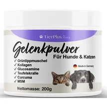 Exvital TierPlus Gelenkpulver für Hunde & Katzen mit Grünlippmuschel, MSM, Kollagen 200 g