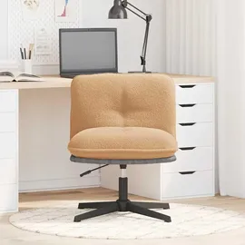 vidaXL Bürodrehstuhl Gelockter wollähnlicher Stoff Beige