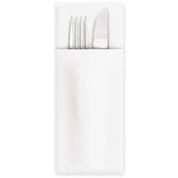 SWS 1250 Servietten Bestecktaschen CutleryStar PREMIUM PAP 40x32 cm weiß