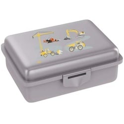 Fizzii Lunchbox mit Trennfach Silber - Baustelle