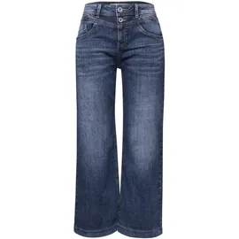 STREET ONE High Waist Wide Leg Jeans, im Loose Fit Dark Blue wash, 32 - 32W / 26L