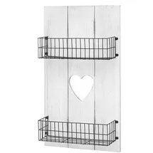 Mendler Wandregal 70 x 40 x 10 cm Weiß