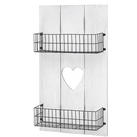 Mendler Wandregal 70 x 40 x 10 cm Weiß