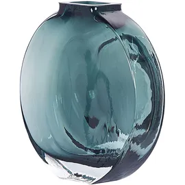 Beliani Blumenvase Glas grün KAPELI