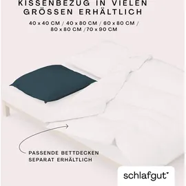 schlafgut Kissenbezug Woven Satin 40 x 40 cm Grau