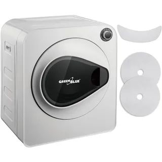 GreenBlue elektrischer Wäschetrockner, 3kg Beladung, GB405 + GreenBlue Wäschetrockner-Filterset GB483 , 1x Eingang, 2x Ausgang, (passend für - Weiß