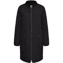 Cream Jacke ArwenCR Damen, Gesteppte Lange Mantel Langarm Steppjacke 34, Pitch Black - 34