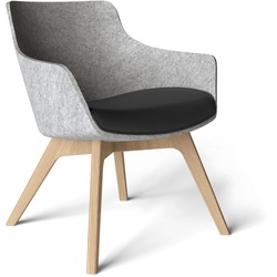 Woom Klöber bequeme Lounge Sessel mit 4-Fuß Gestell