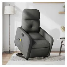 vidaXL Massagesessel Elektrisch 89 x 96 x 89 cm Dunkelgrau mit Aufstehhilfe