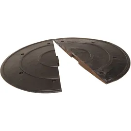 MORAVIA Fahrbahnschwelle SafeRide-50 Abschlusselement mit Nut schwarz 900 x 450 x 50 mm