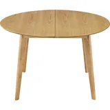 miliboo Design-Esstisch rund ausziehbar Eiche L120-150 LEENA