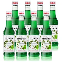 8x Monin Pfefferminz Sirup, 250 ml Flasche
