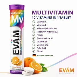 eväm Multivitamin Brausetabletten Orange 20 Stück
