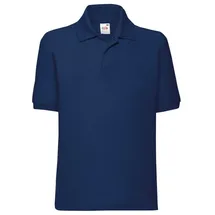 FRUIT OF THE LOOM KIDS 65/35 POLO - Unisex Poloshirt für Kunder in versch. Farben und Größen, navy, 116