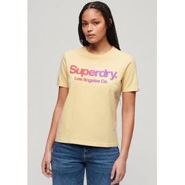 Superdry T-Shirt - Gelb,Lila,Rosa - XS