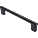 Möbelgriff ba 128mm, Küchengriff schwarz matt, Griffstange ø 12mm
