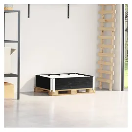vidaXL Paletten-Aufsatzrahmen 80 x 60 x 21,5 cm Schwarz