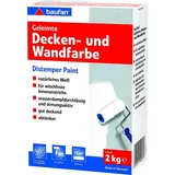 baufan geleimte Öko Decken-/Wandfarbe für Innen Weiß 2x 2 kg