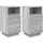 vidaXL Nachtschrank 2 Stk. 36 x 36 x 68 cm Grau