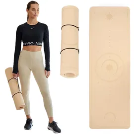 Trexo XTREXO Umweltfreundliche und rutschfeste - Yogamatte - TPE-Material - 183x61x0,6 cm Hellbraun - Für Yoga, Pilates und Home-Workout