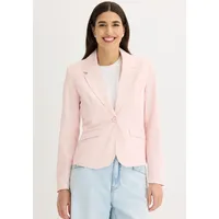 bonprix Kurzblazer BONPRIX "Kurzblazer", Damen, Gr. 40, rosa (perlrosa), Obermaterial: 95% Polyester, 5% Elasthan. Futter: 100% Polyester, festlich, slim fit, Blazer Kurzblazer, eleganter Stil, Slim Fit, aus Polyester und Elasthan