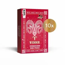 Frechverlag Nachfüllset: Sternzeichen Mini-Puzzle Widder 10 St.: 50 Teile Mini-Puzzle