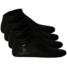 Tom Tailor Unisex Socken, 4er Pack - Basic, Sneakersocken, einfarbig Schwarz 43-46