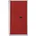 BISLEY Flügeltürenschrank Metall 40 x 91,4 x 180,6 cm Lichtgrau/Kardinalrot