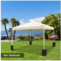 Outsunny Pavillon Standfuß 4 Stück 0,14 x 0,42 x 0,14 m Schwarz