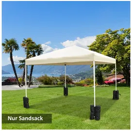 Outsunny Pavillon Standfuß 4 Stück 0,14 x 0,42 x 0,14 m Schwarz