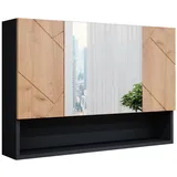 Vicco Badspiegelschrank Irma Anthrazit/Eiche 80 x 55 cm