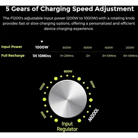 FOSSIBOT Tragbare Powerstation F1200 1,02 kWh