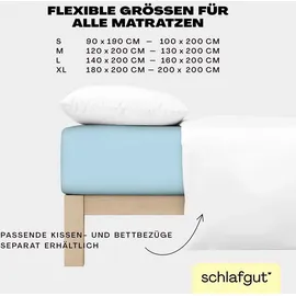 schlafgut Easy Jersey 120 x 200 - 130 x 200 cm blue light