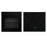 Backofen Herd Matt Schwarz Kochfeld Induktion Einbau autark rahmenlos Respekta - Schwarz