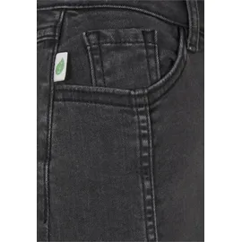 URBAN CLASSICS Organic Stretch Button Denim Jeansrock Black Washed 32