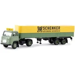 BREKINA 85152 H0 / 1:87 Scania LB 76 Pritsche/Plane-Sattelzug 