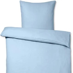 Leinen-Bettwäsche - blau - Leinen- Maße: 155 x 220 cm
