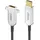 FIBERX HDMI-Kabel 4K Glasfaser Verlängerung 12,5 m Schwarz/Silber