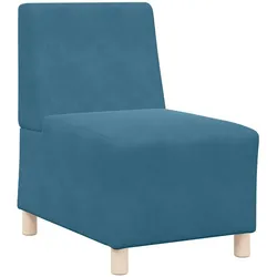 vidaXL Sofa-Stuhl ohne Armlehnen Blau 55 cm Samt