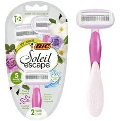 BIC Mehrweg-Rasierer »Soleil escape Rose & Magnolia« rosa