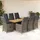 vidaXL Garten-Essgruppe 9-tlg. Grau