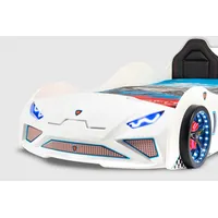 Aktürk Kinderbett Autobett Lambo RS-2 Seat mit Polster weiß